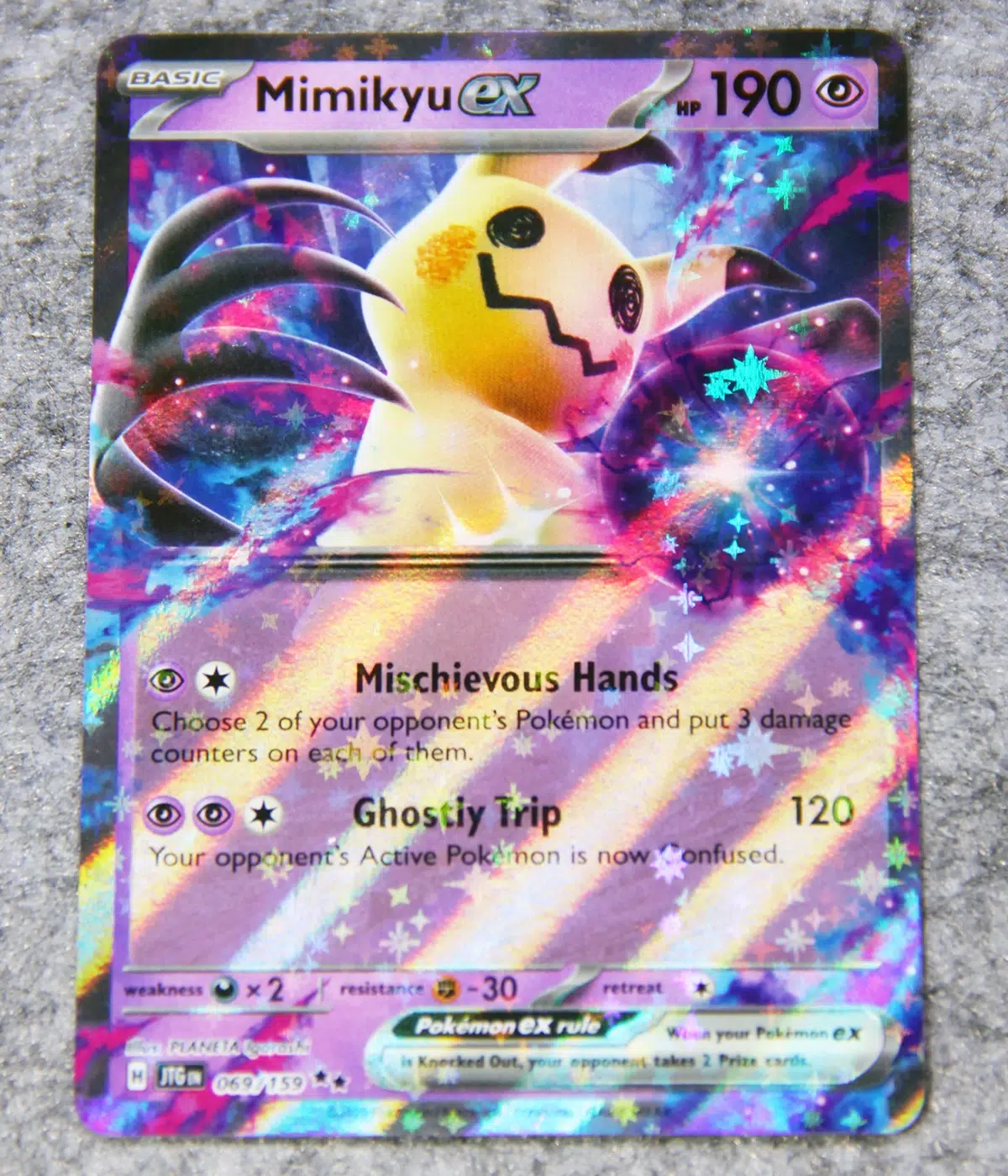 2025 Mimikyu ex #069 159 Pokemon Journey Together Double Rare Holo - front