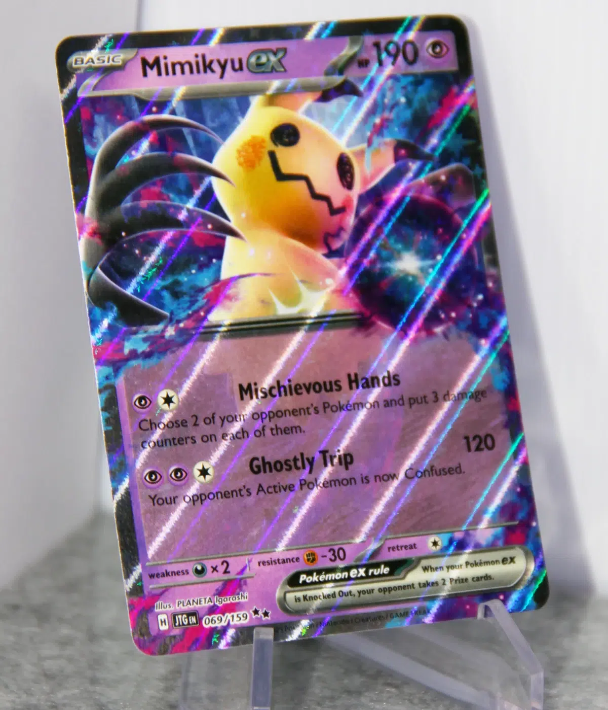 2025 Mimikyu ex #069 159 Pokemon Journey Together Double Rare Holo - stand