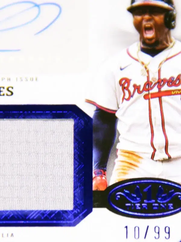 2025 Ozzie Albies #AJR OA Topps Tier One Autographed Jumbo Relic #99 - detail