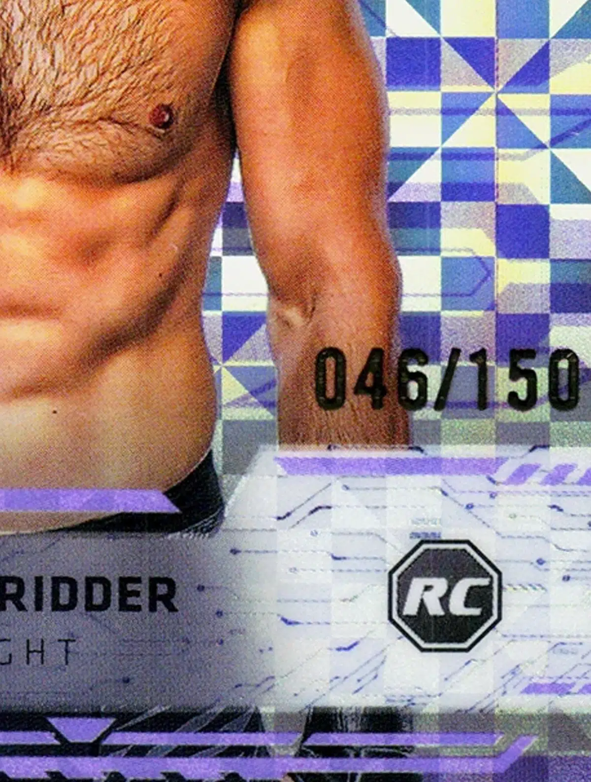 2025 Reinier de Ridder #13 Topps Finest UFC of 150 - detail
