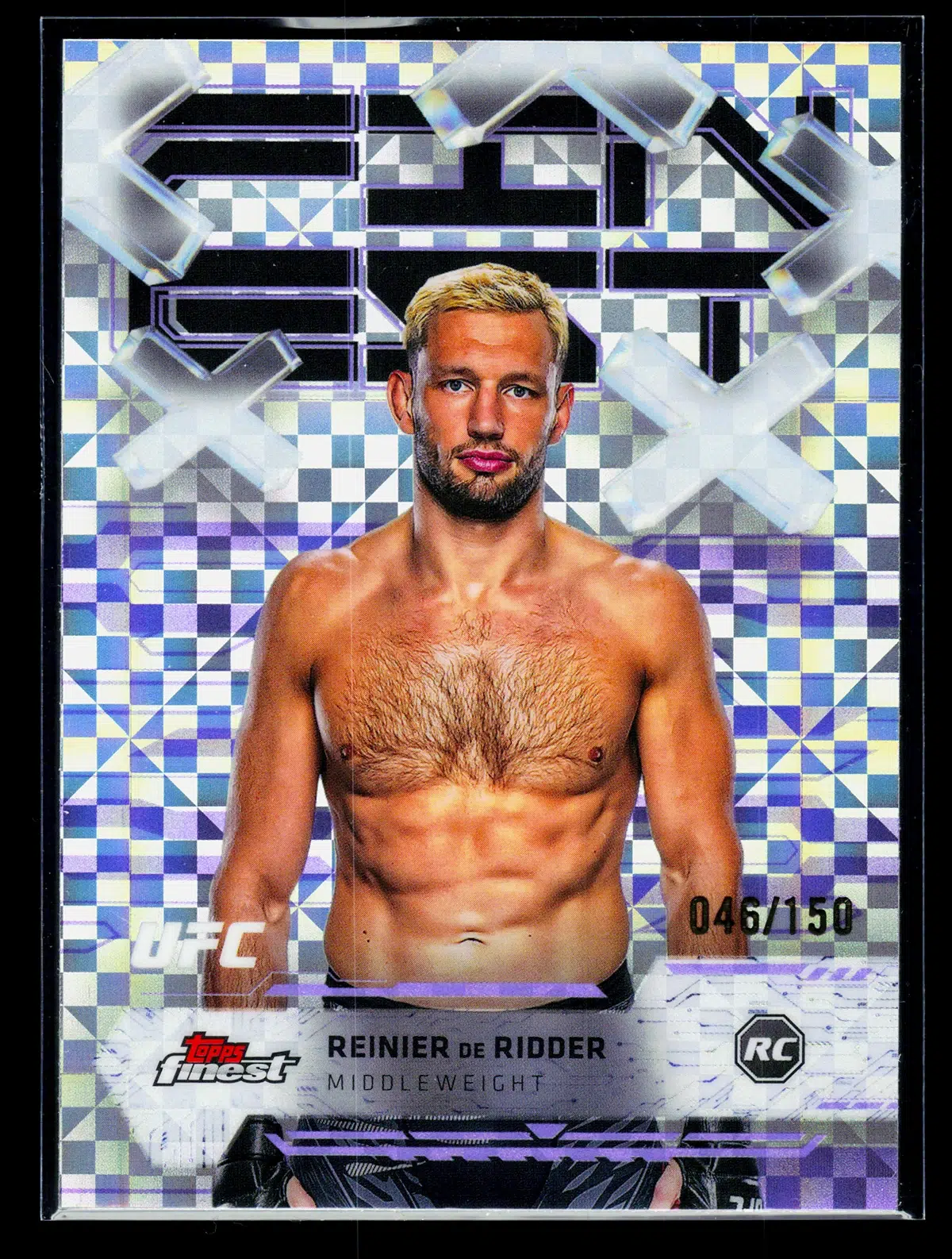 2025 Reinier de Ridder #13 Topps Finest UFC of 150 - front