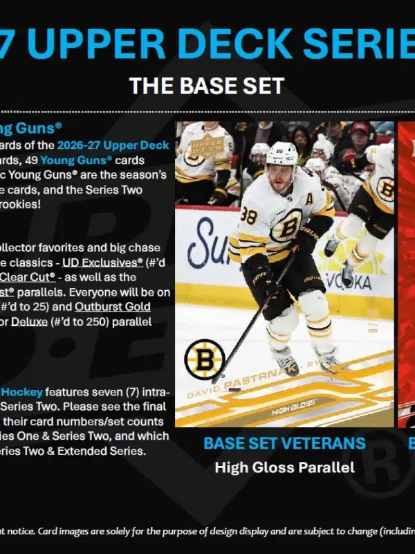 2026-27 Upper Deck Series 2 Hockey NHL Hobby Box - PRE ORDER deadline 05.10.2026