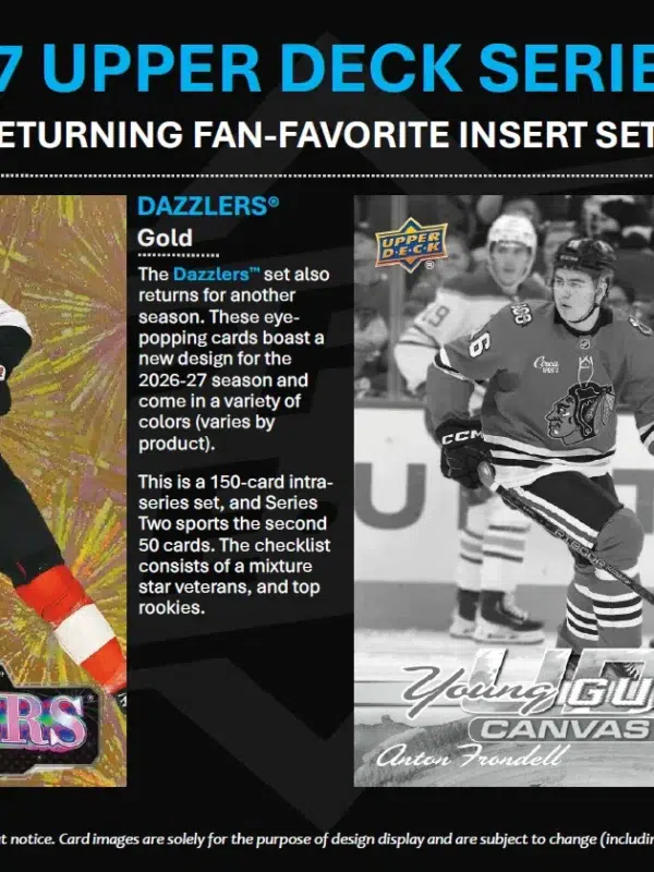 2026-27 Upper Deck Series 2 Hockey NHL Hobby Box - PRE ORDER deadline 05.10.2026