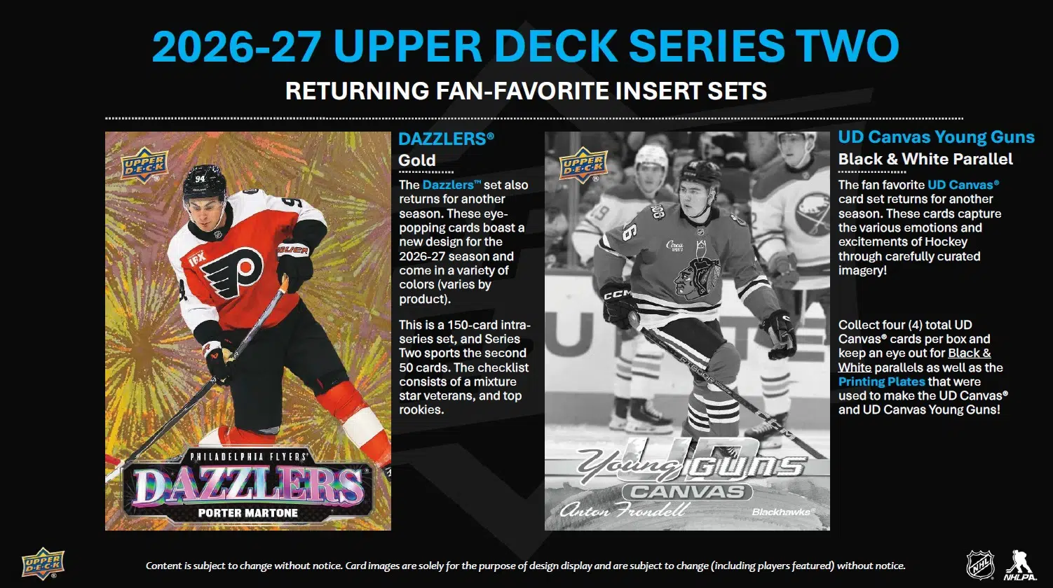 2026-27 Upper Deck Series 2 Hockey NHL Hobby Box - PRE ORDER deadline 05.10.2026