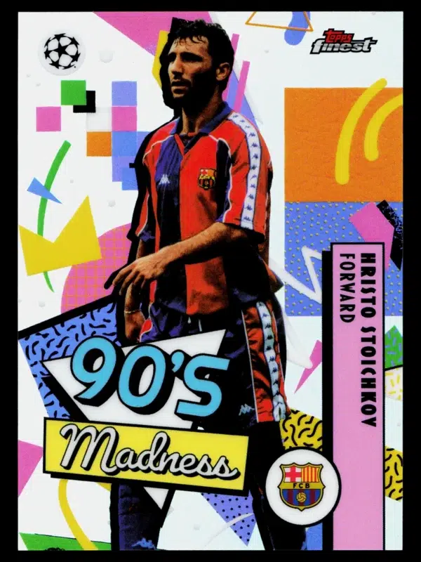 2026 Hristo Stoichkov #MAD 4 Topps Finest UEFA Champions League 90s Madness - front
