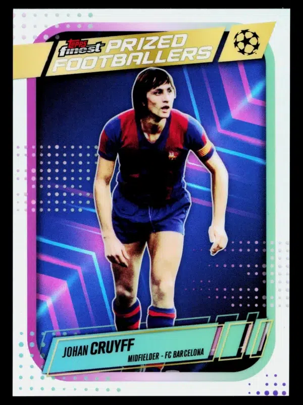 2026 Johan Cruyff #PF 5 Topps Finest UEFA Champions League Prized Footballers - front