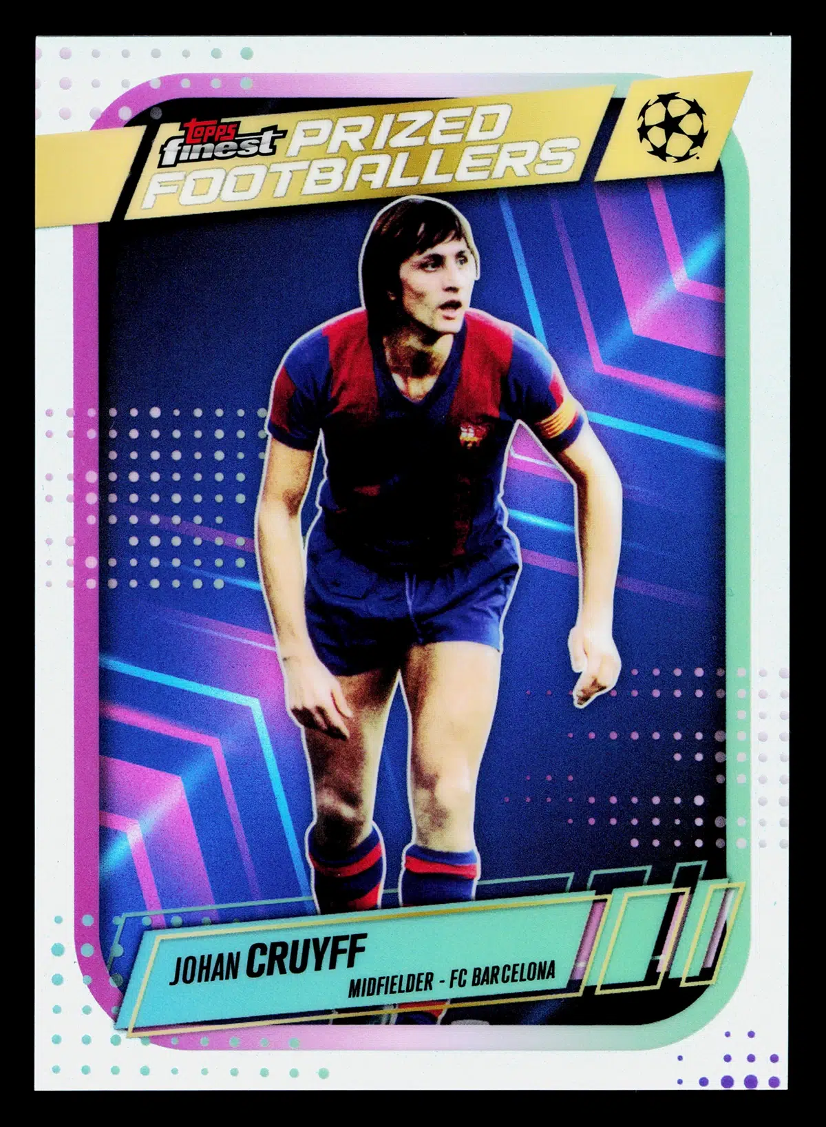 2026 Johan Cruyff #PF 5 Topps Finest UEFA Champions League Prized Footballers - front