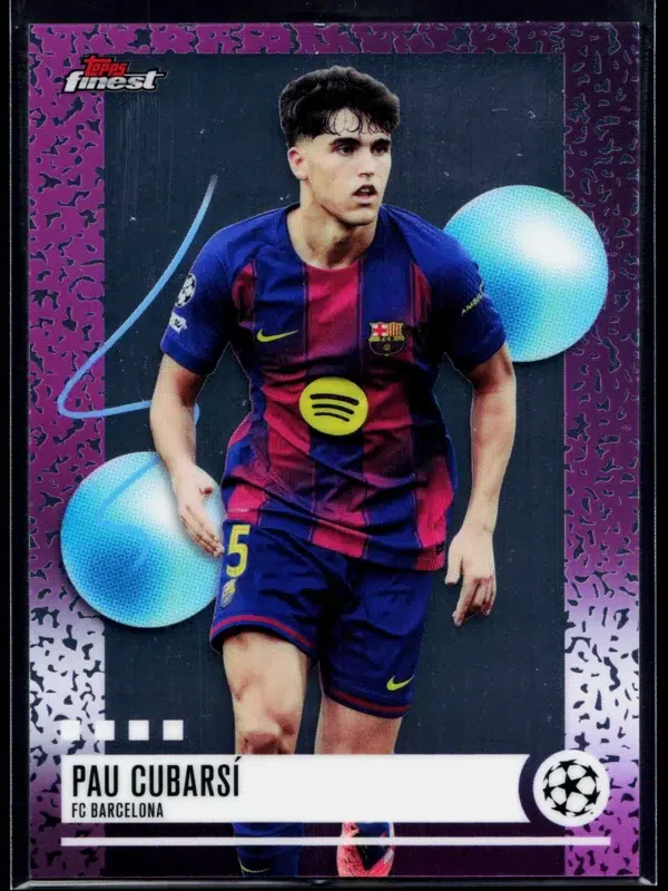 2026 Pau Cubarsi #362 Topps Finest UEFA Champions League Uncommon - front