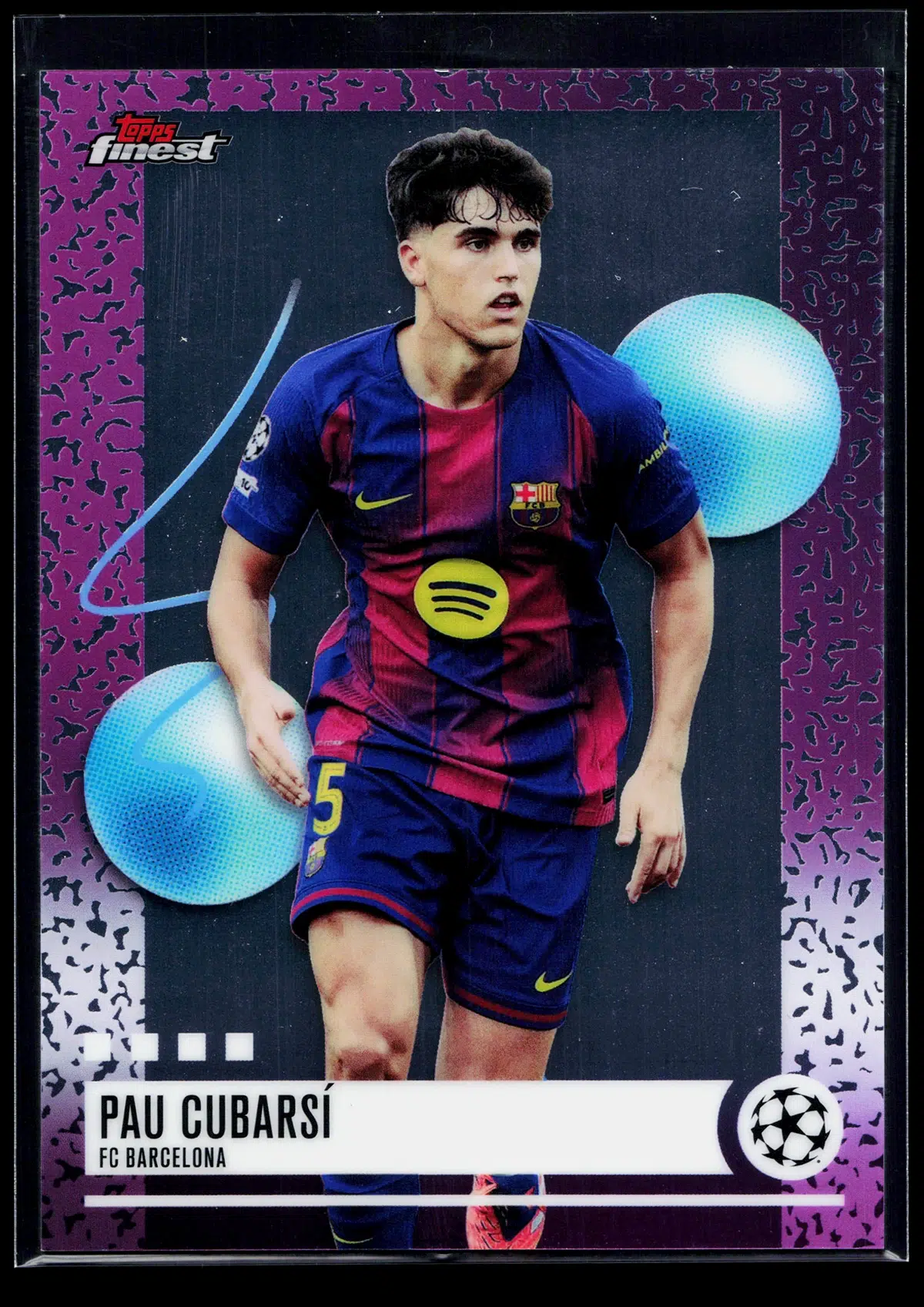 2026 Pau Cubarsi #362 Topps Finest UEFA Champions League Uncommon - front