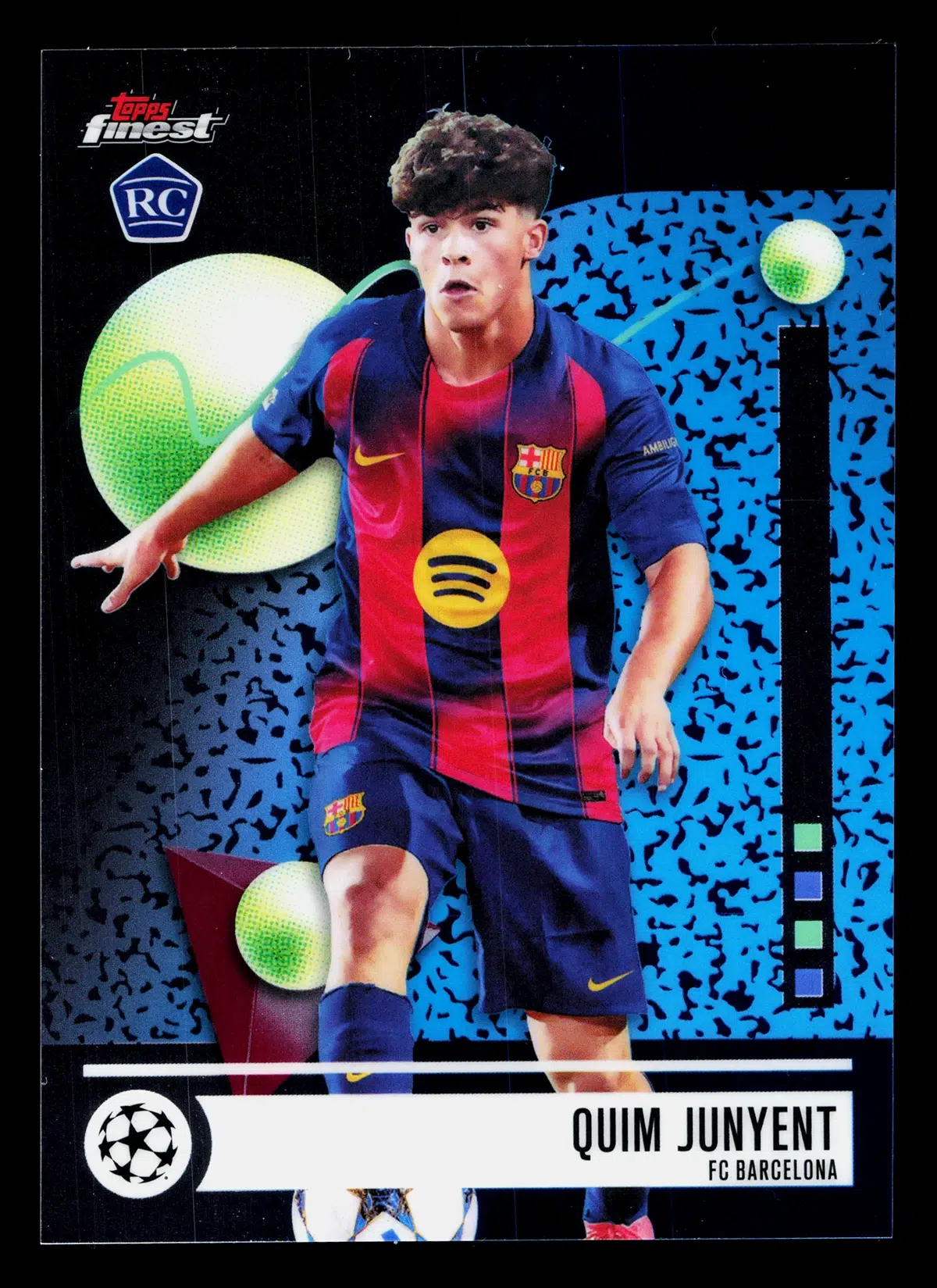 2026 Quim Junyent #51 Topps Finest UEFA Champions League Rookie - front
