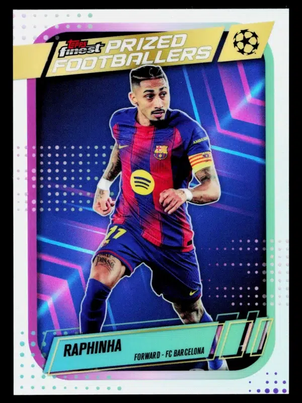 2026 Raphinha #PF-16 Topps Finest UEFA Champions League Prized Footballers