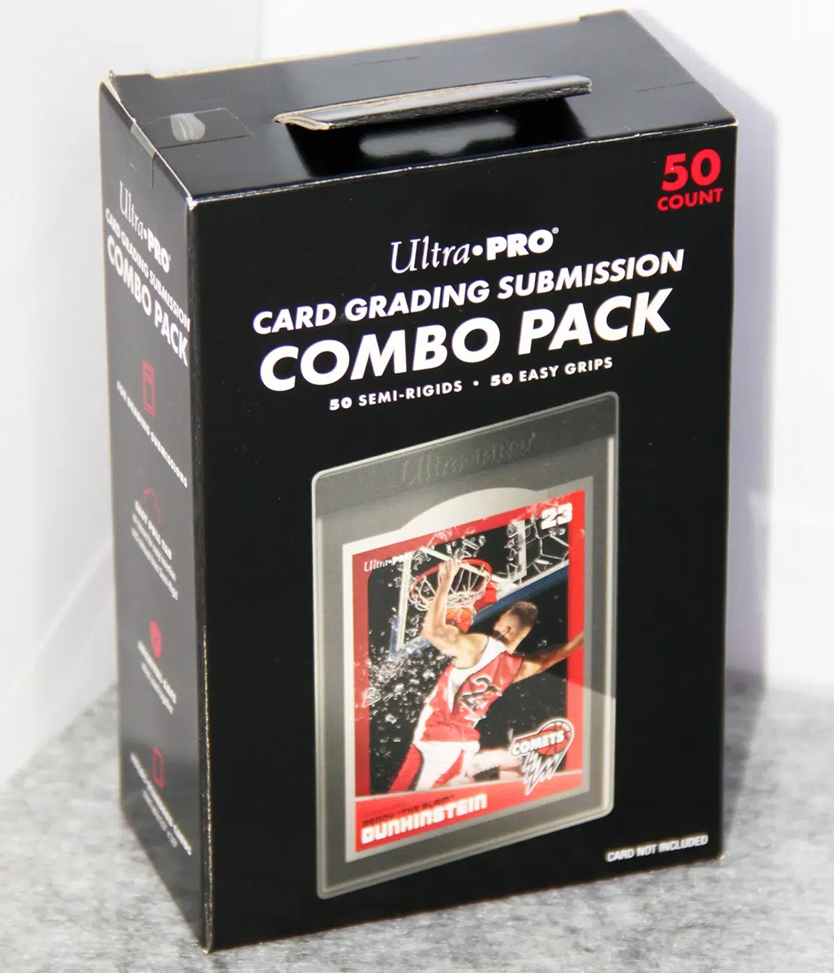 Ultra PRO Card Grading Submission Combo Pack 50 Semi Rigids & 50 Easy Grip Sleeves - stand