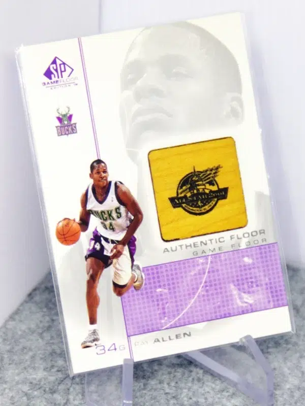 2000 01 Ray Allen #RA Upper Deck SP Game Floor Authentic Floor - stand
