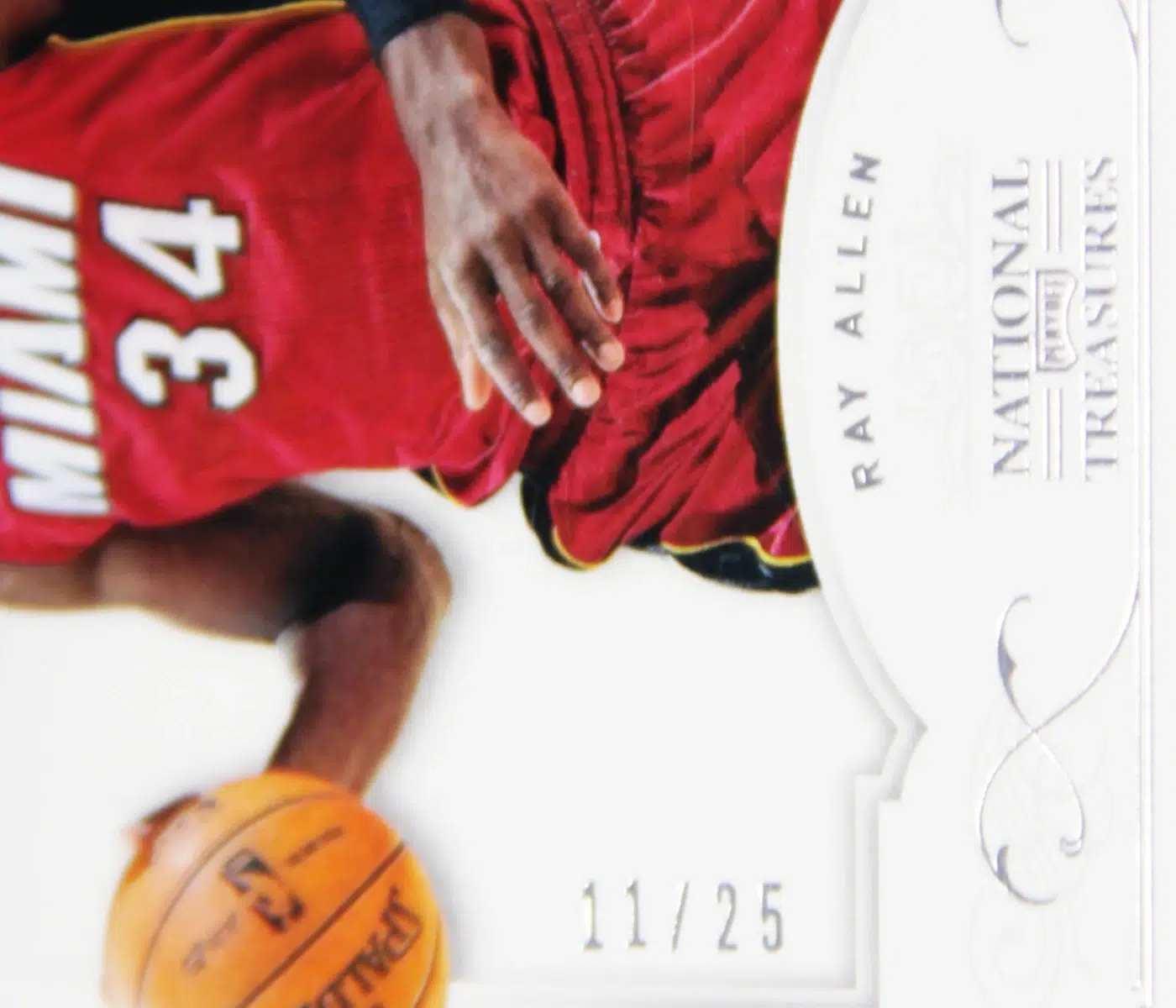 2012 13 Ray Allen #8 Panini National Treasures of 25 - detail