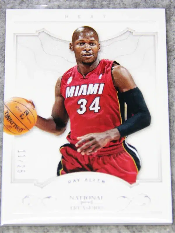 2012 13 Ray Allen #8 Panini National Treasures of 25 - front