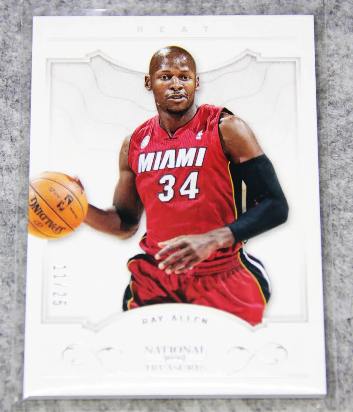 2012 13 Ray Allen #8 Panini National Treasures of 25 - front