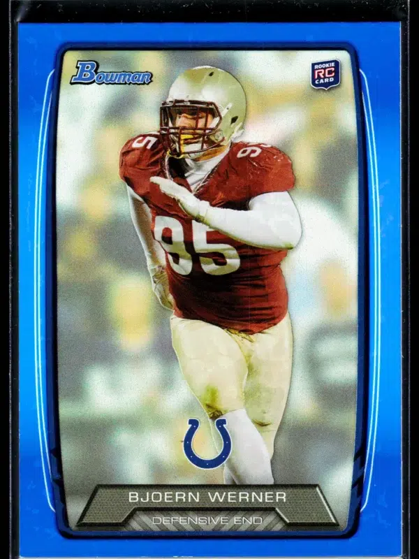 2013 Bjoern Werner #190 Topps Bowman Blue of 499 - front