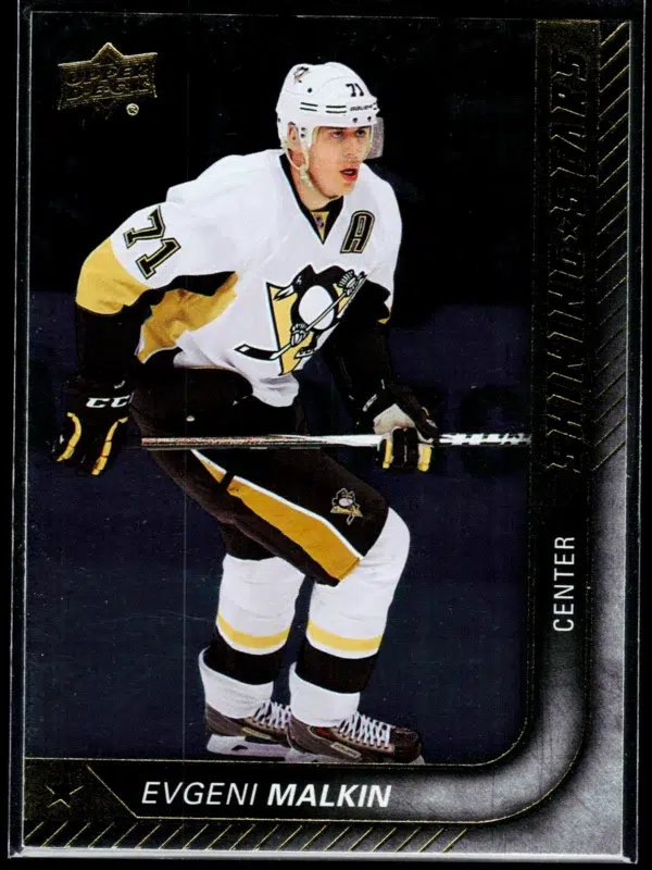 2015 16 Evgeni Malkin #SS 21 Upper Deck Series One Shining Stars - front