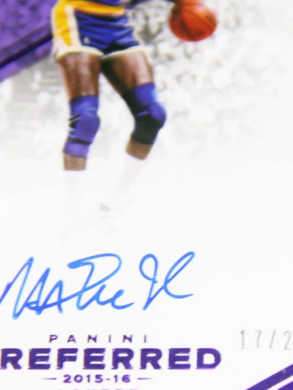 2015 16 Magic Johnson #143 Panini Preferred Autograph of 25 - detail