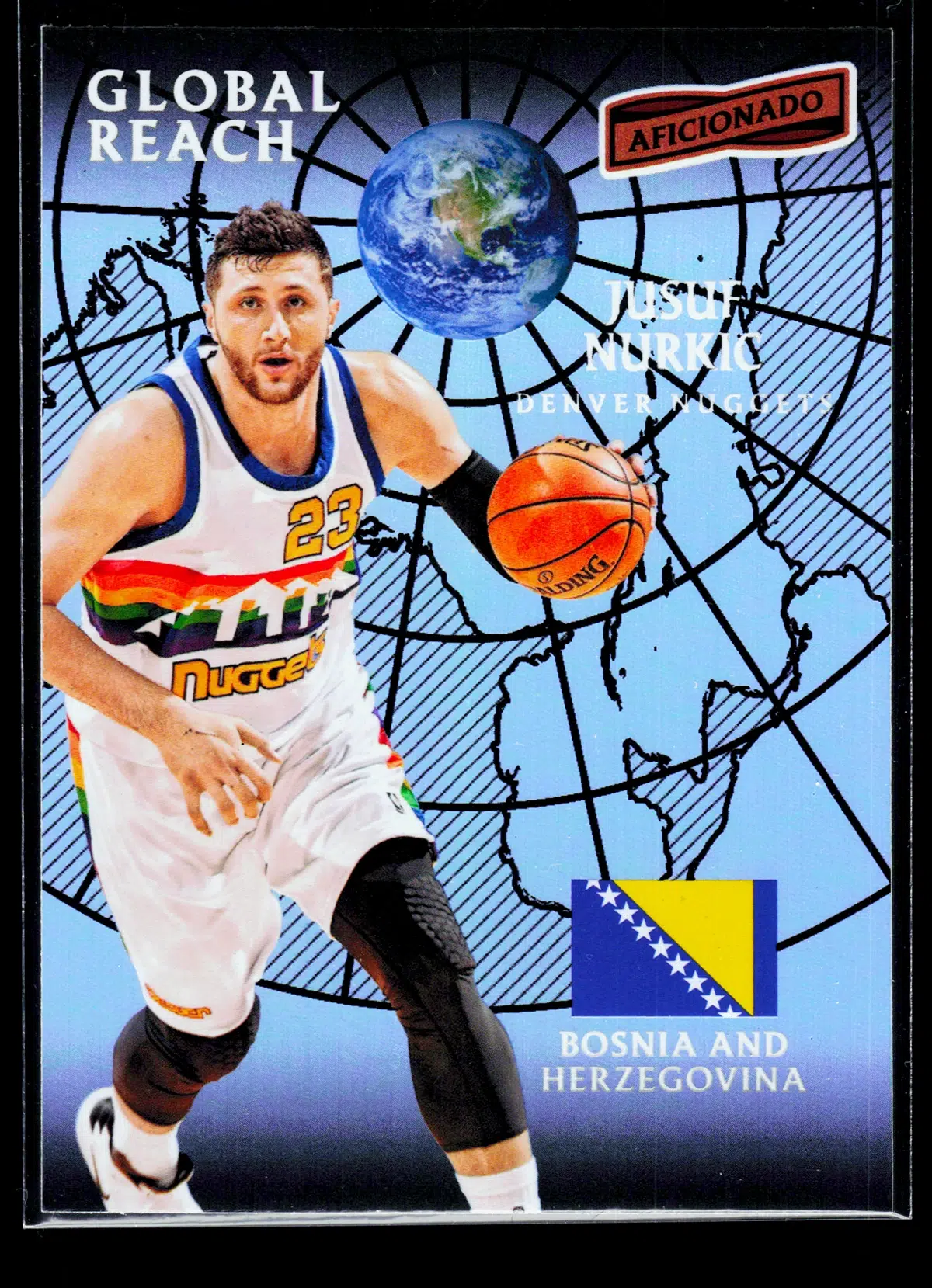 2016 17 Jusuf Nurkic #124 Panini Aficionado Global Reach - front