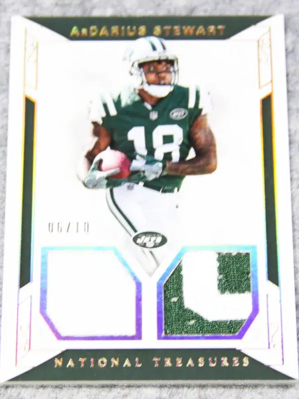 2017 ArDarius Stewart #13 Panini National Treasures Rookie Dual Materials Holo Gold of 10 - front