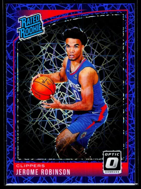2018 19 Jerome Robinson #152 Panini Donruss Optic Rated Rookie Blue Velocity Prizm - front
