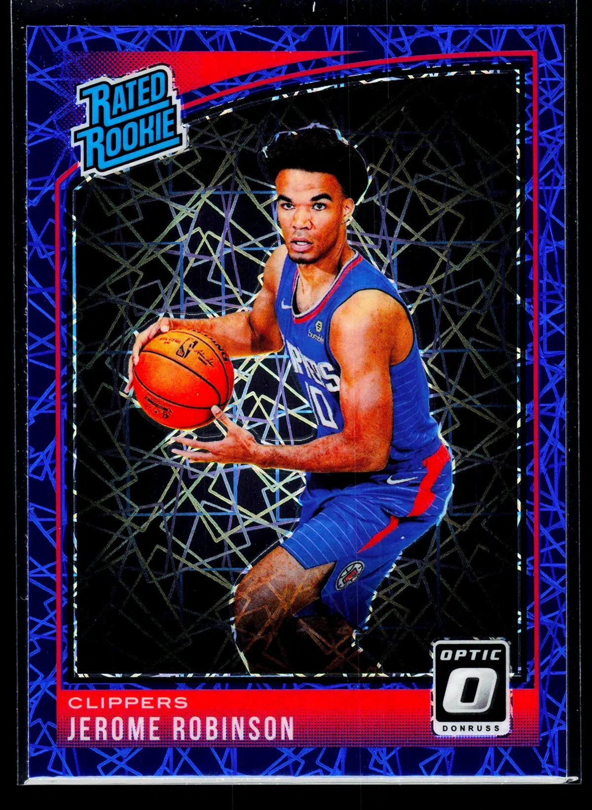 2018 19 Jerome Robinson #152 Panini Donruss Optic Rated Rookie Blue Velocity Prizm - front