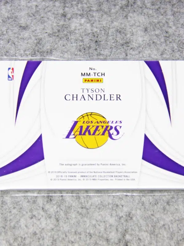 2018 19 Tyson Chandler #MM TCH Panini Immaculate Collection Modern Marks of 25 - back