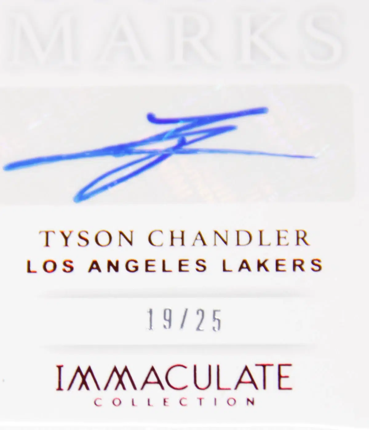2018 19 Tyson Chandler #MM TCH Panini Immaculate Collection Modern Marks of 25 - detail