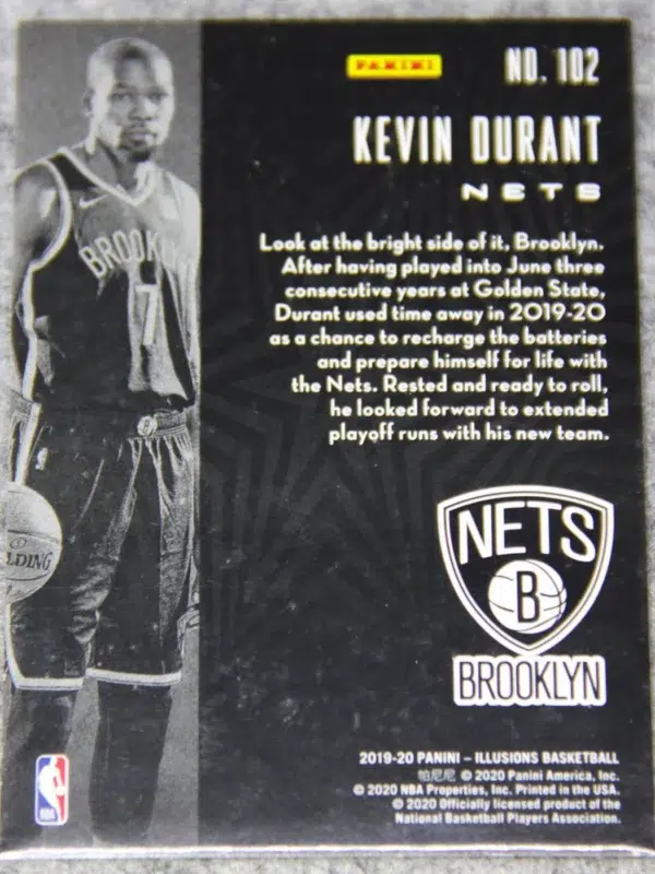 2019 20 Kevin Durant #102 Panini Illusions - back