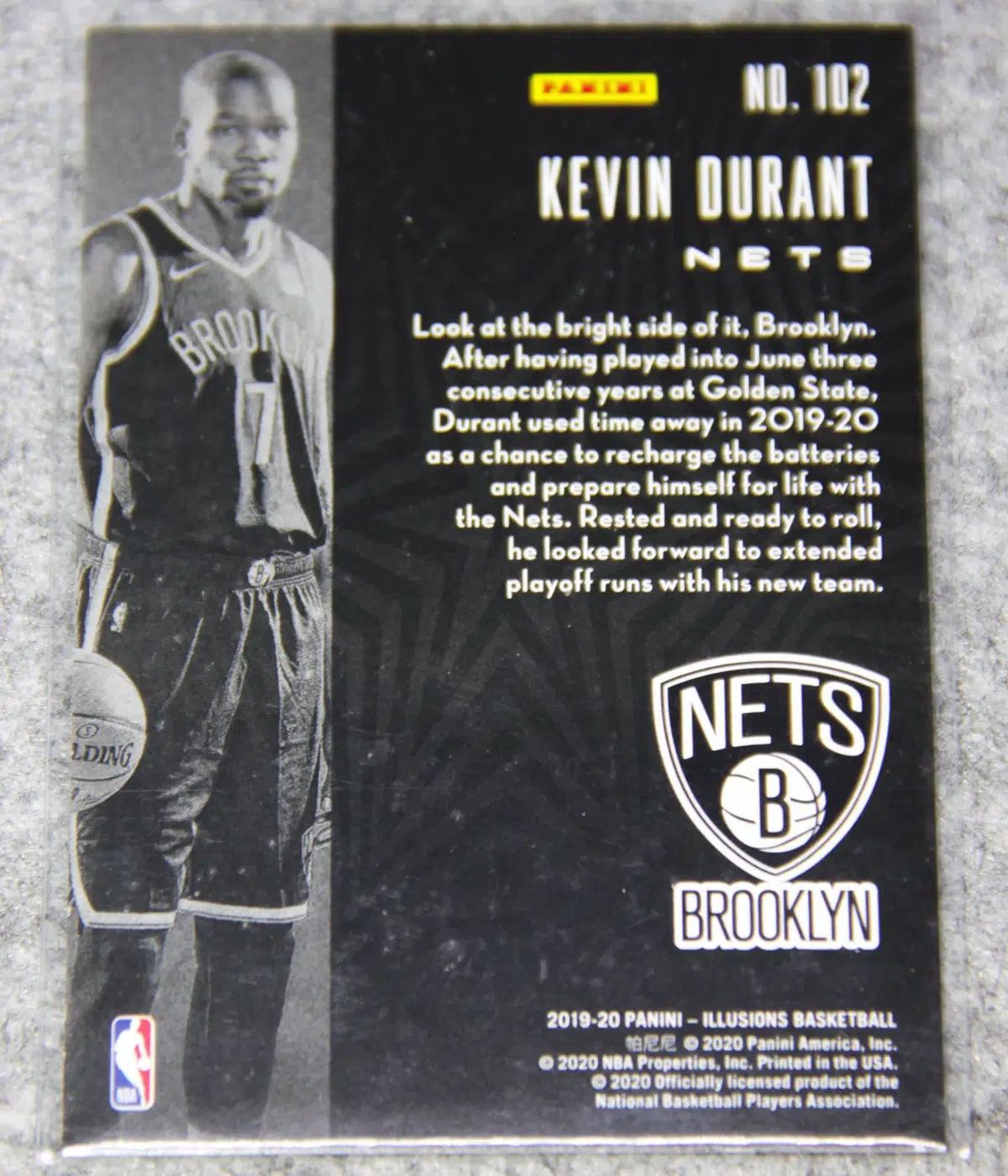 2019 20 Kevin Durant #102 Panini Illusions - back