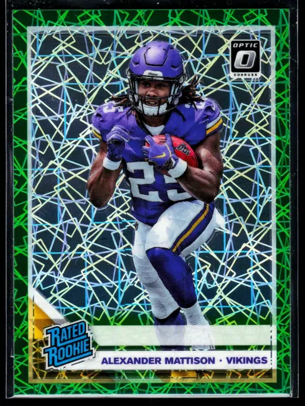 2019 Alexander Mattison #181 Panini Donruss Optic Rated Rookie Green Velocity - front
