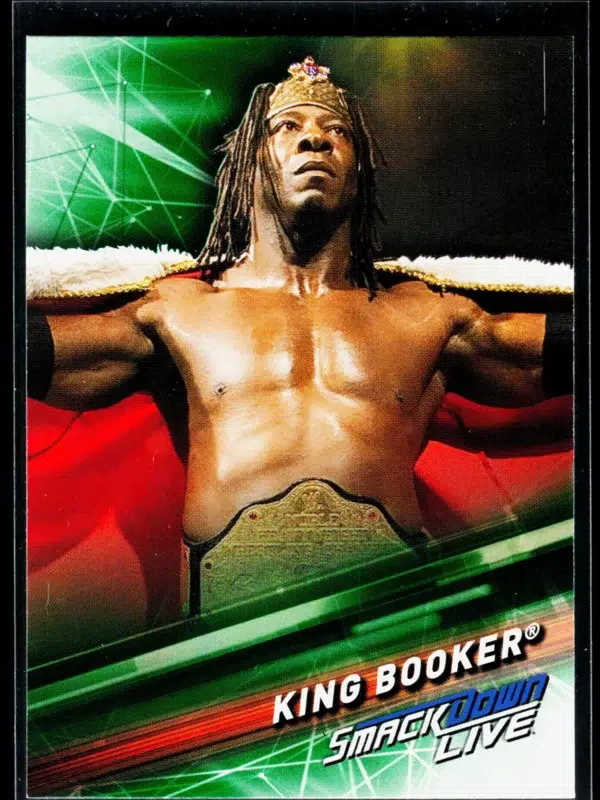 2019 King Booker #66 Topps WWE SmackDown Live Green - front