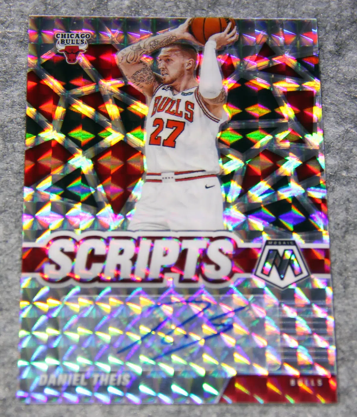 2020 21 Daniel Theis #SC DTH Panini Mosaic Scripts - front