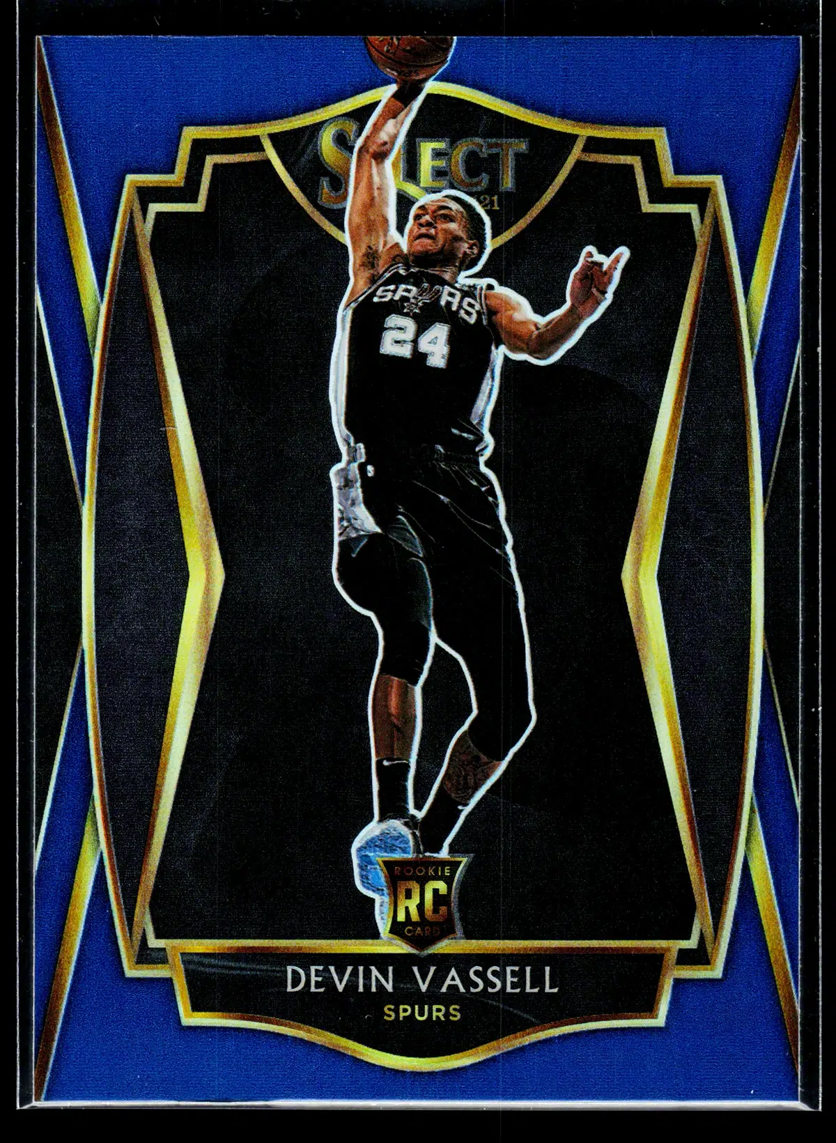 2020 21 Devin Vassell #179 Panini Select Premier Level Blue Prizm - front