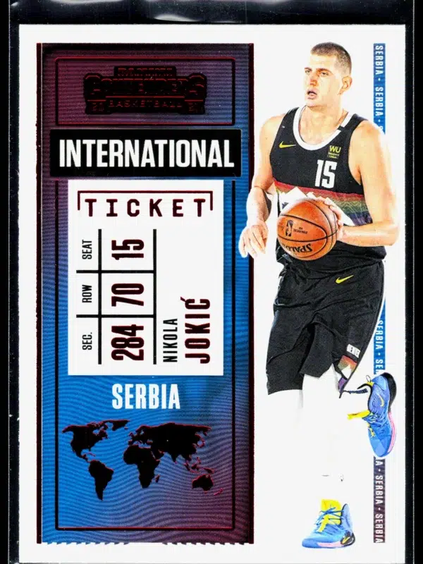 2020 21 Nikola Jokic #27 Panini Contenders International Ticket - front