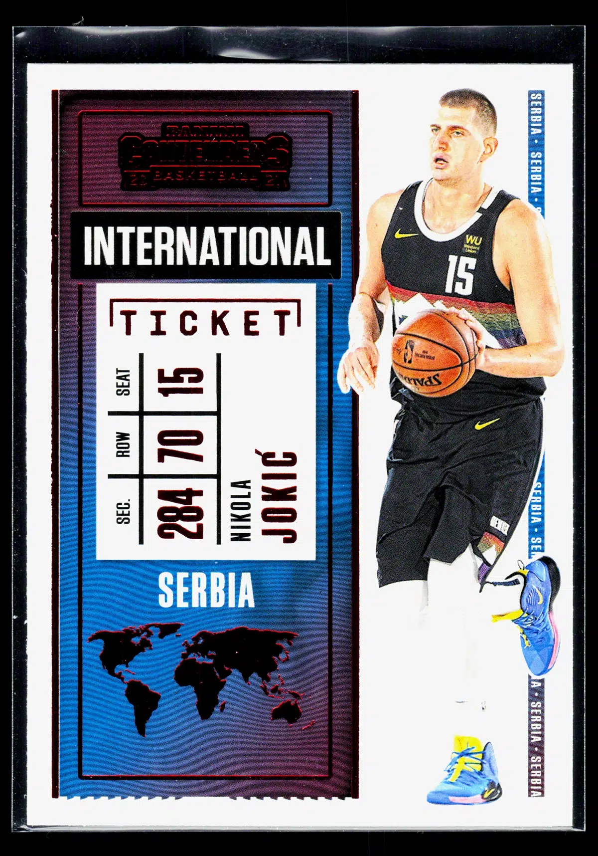 2020 21 Nikola Jokic #27 Panini Contenders International Ticket - front