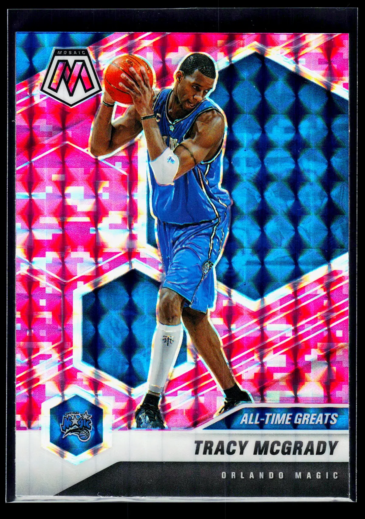 2020 21 Tracy McGrady #287 Panini Mosaic All Time Greats Pink Camo Prizm - front