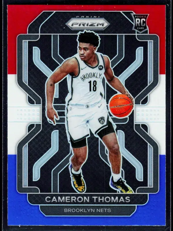 2021 22 Cameron Thomas #297 Panini Prizm Red White Blue Prizm - front