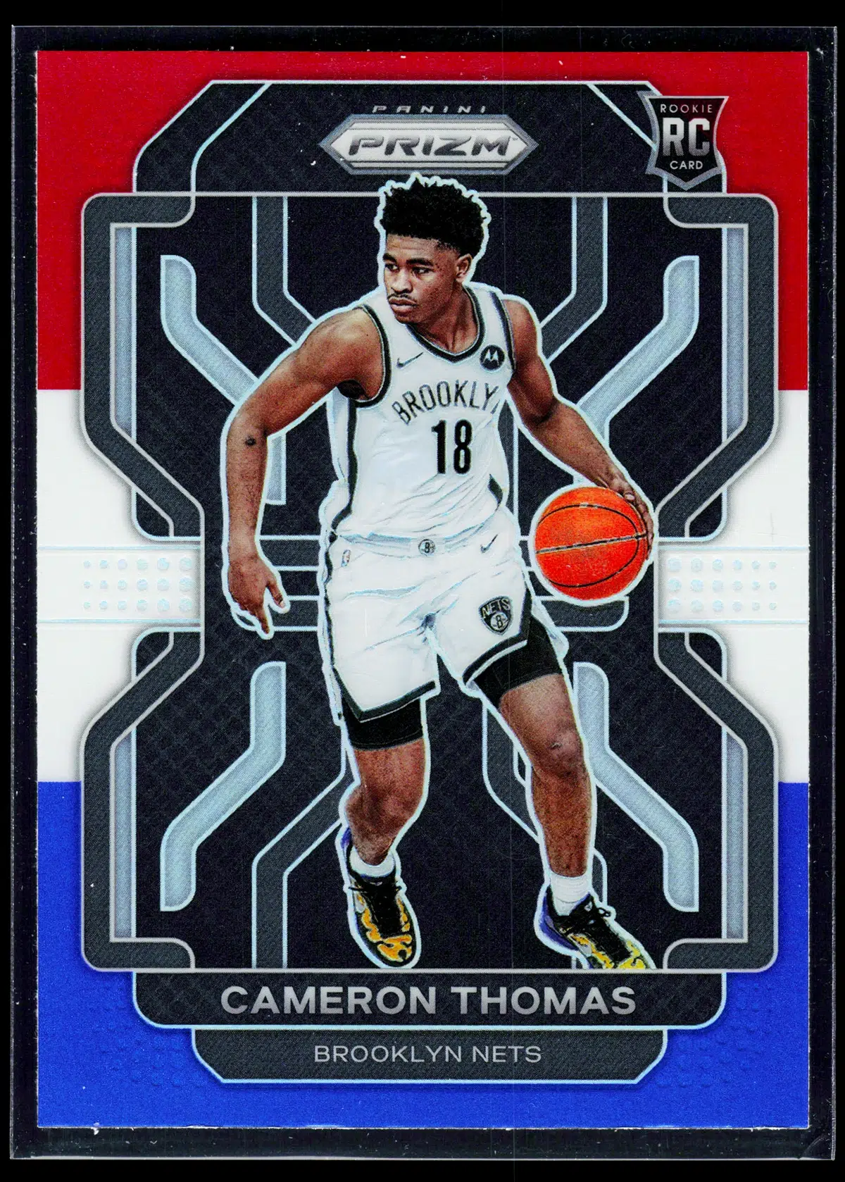2021 22 Cameron Thomas #297 Panini Prizm Red White Blue Prizm - front