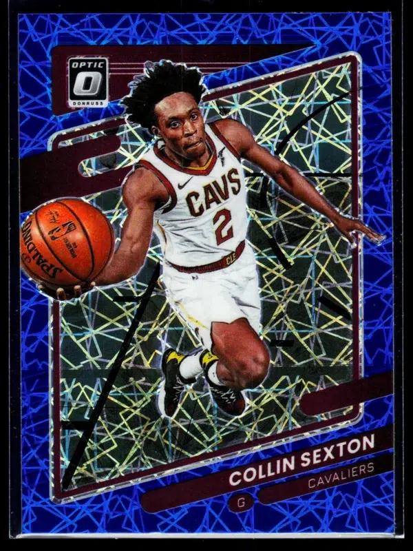 2021 22 Collin Sexton #57 Panini Donruss Optic Blue Velocity Prizm - front