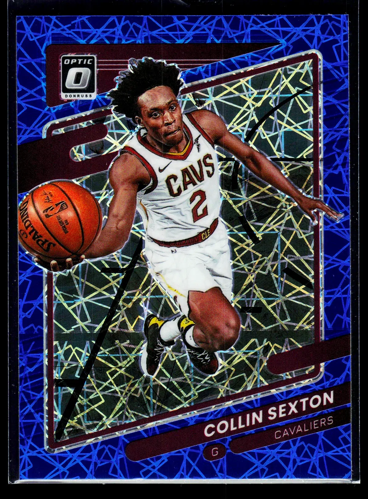 2021 22 Collin Sexton #57 Panini Donruss Optic Blue Velocity Prizm - front