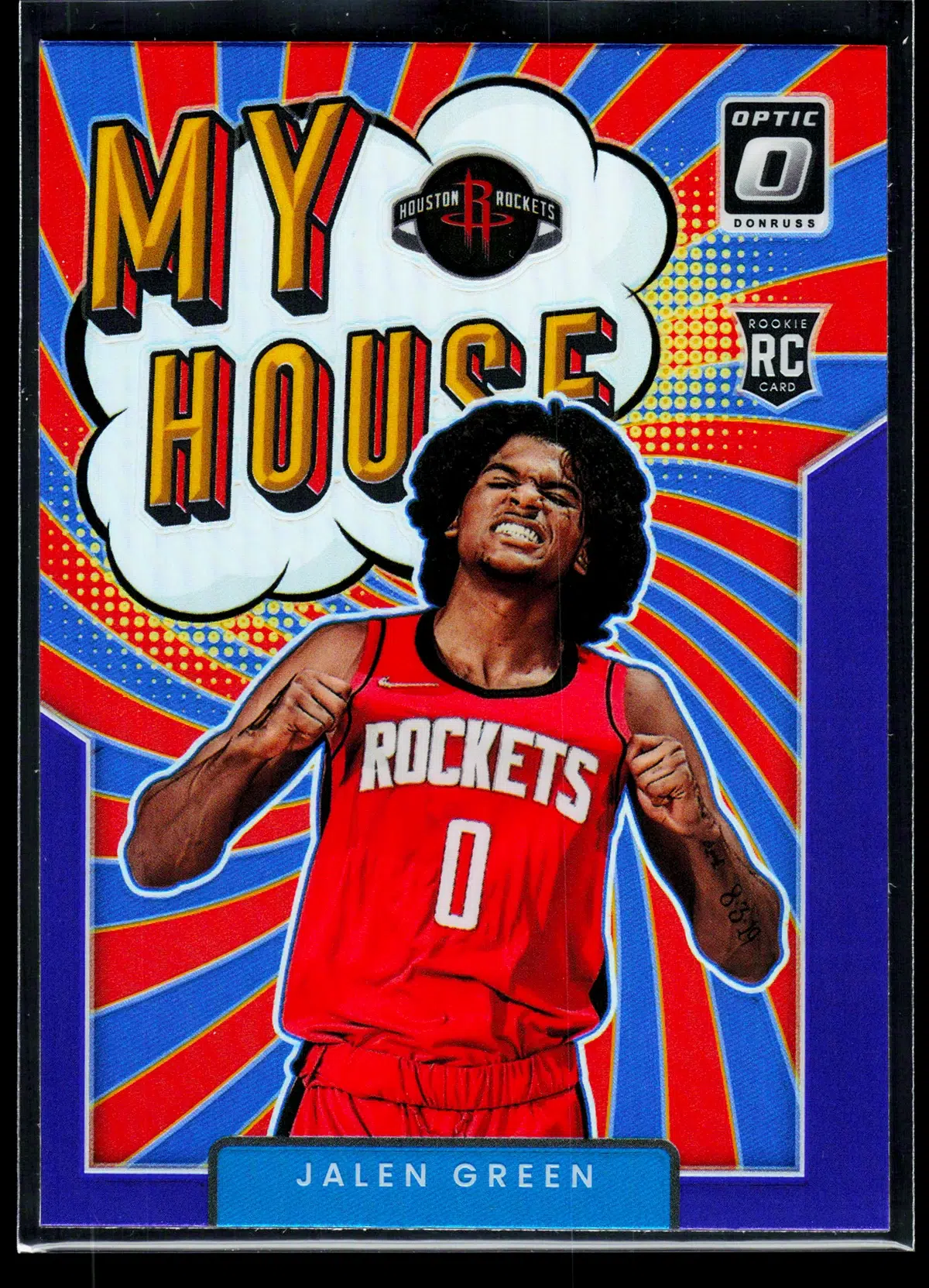 2021 22 Jalen Green #17 Panini Donruss Optic My House Purple Prizm - front