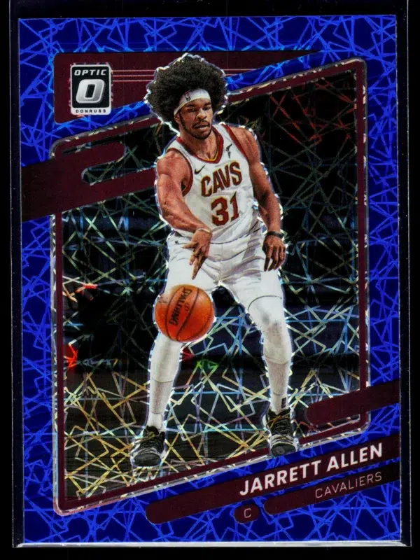 2021 22 Jarrett Allen #75 Panini Donruss Optic Blue Velocity Prizm - front