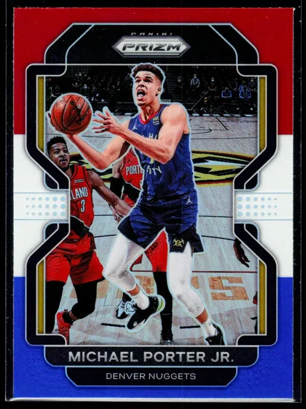 2021 22 Michael Porter Jr. #164 Panini Prizm Red White Blue Prizm - front