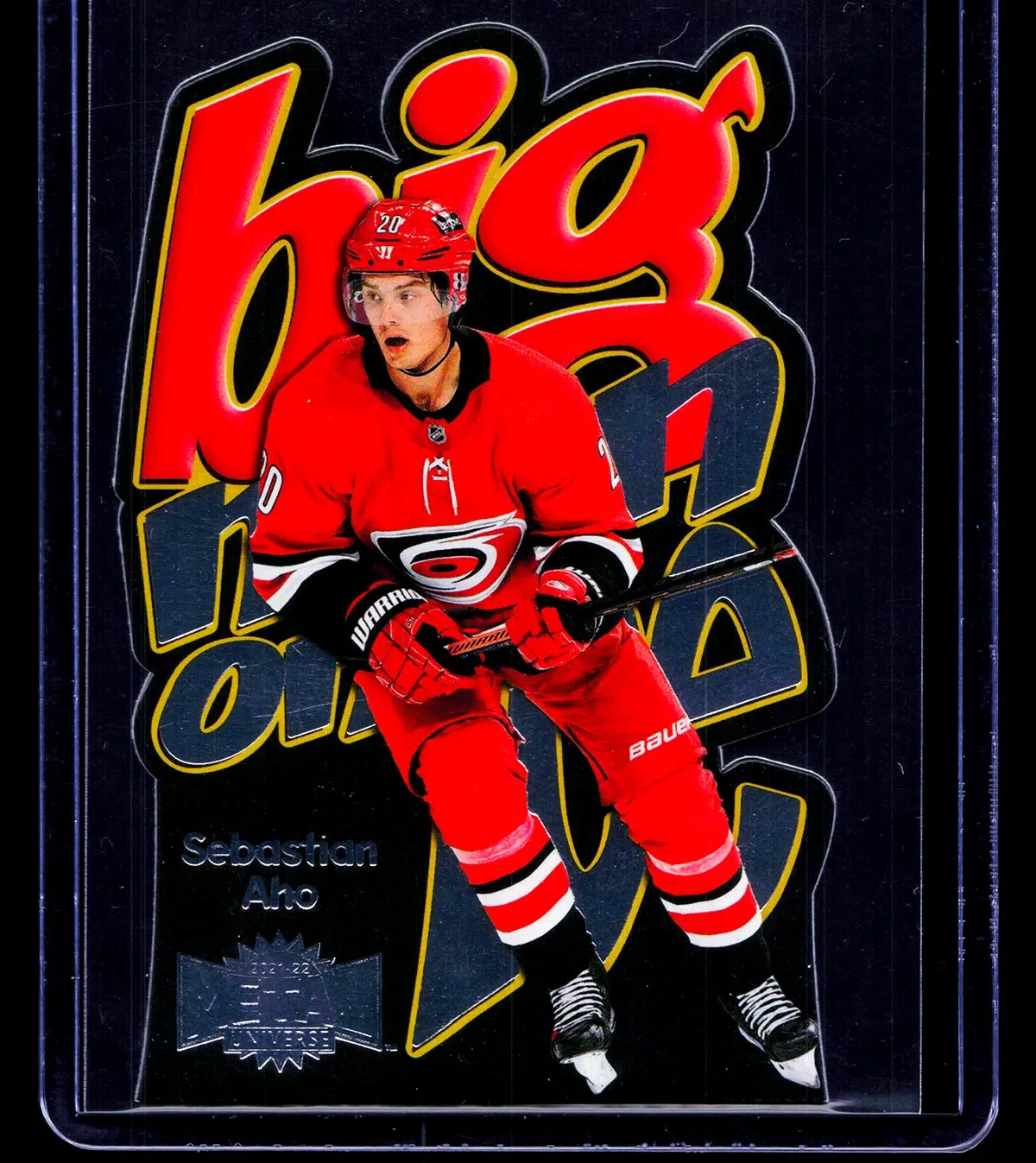 2021 22 Sebastian Aho #BM 13 Upper Deck Skybox Metal Universe Big Man on Ice - front