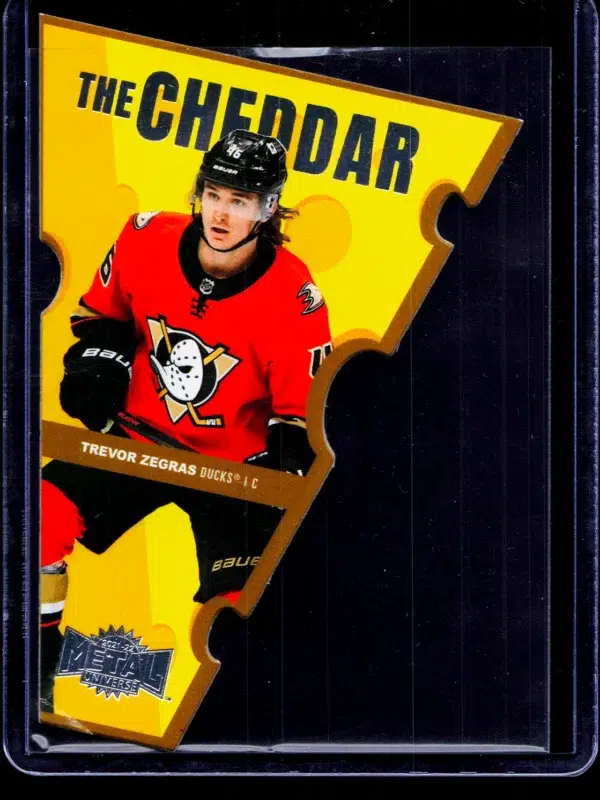 2021 22 Trevor Zegras #TC 19 Upper Deck Skybox Metal Universe The Cheddar - front