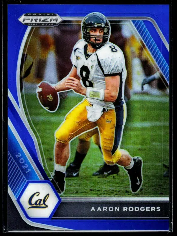 2021 Aaron Rodgers #15 Panini Prizm Draft Picks Blue of 199 - front