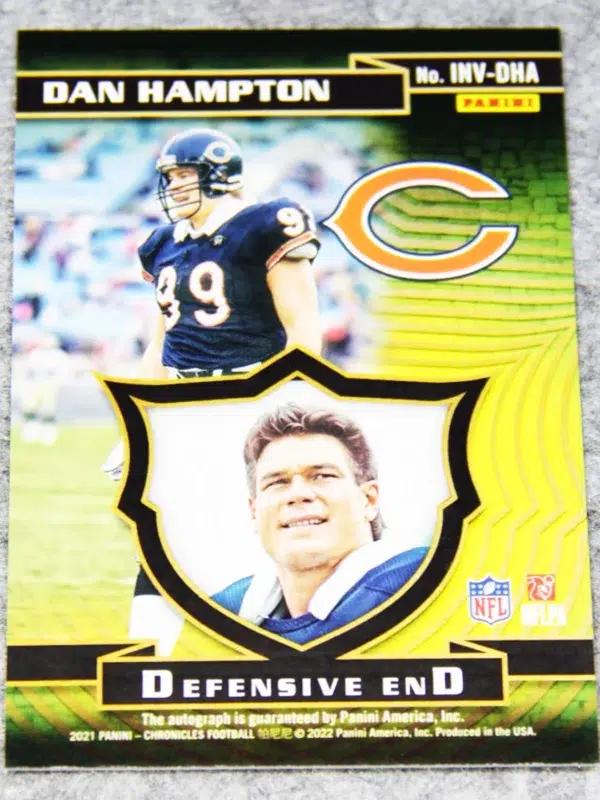 2021 Dan Hampton #INV DHA Panini Chronicles Invincible Autographs - back