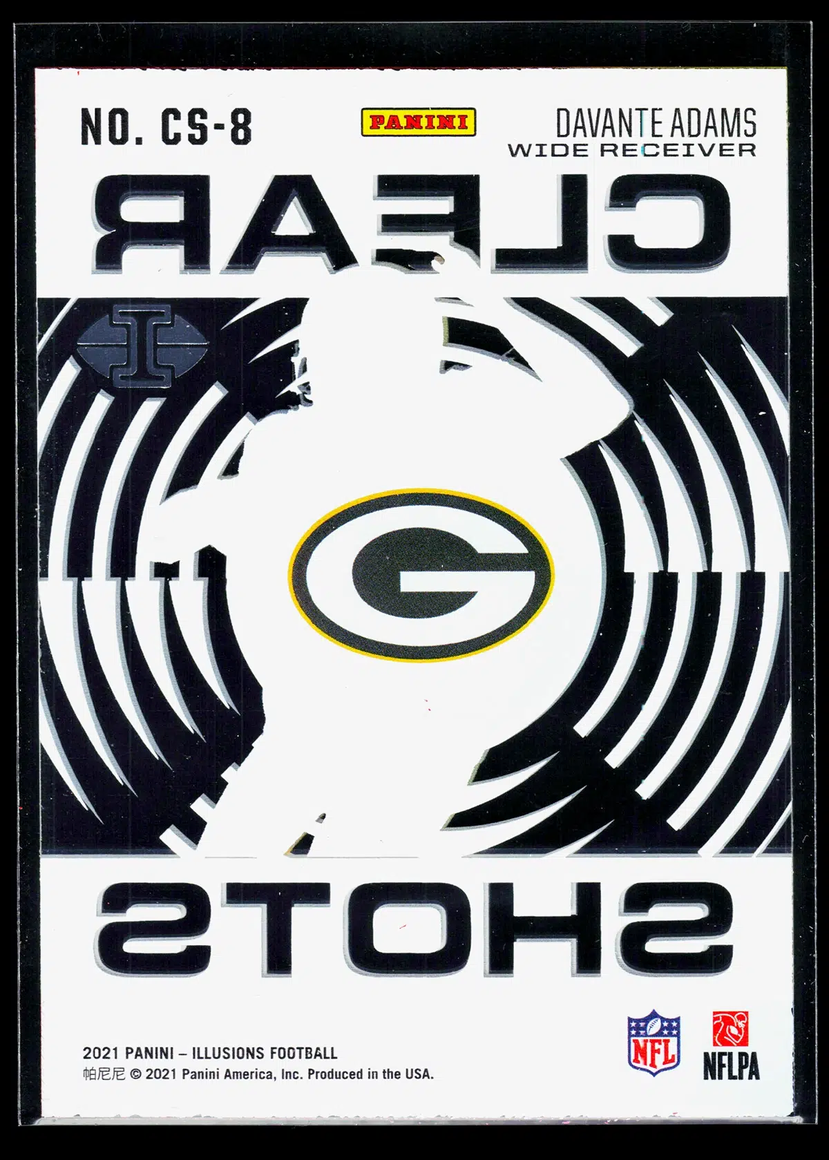 2021 Davante Adams #CS 8 Panini Illusions Clear Shots - back